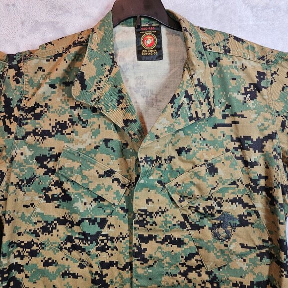 USMC Digital Woodland Camo Combat Jacket Size Medium BDU Cargo gorpcore outdoor - Picture 3 of 15